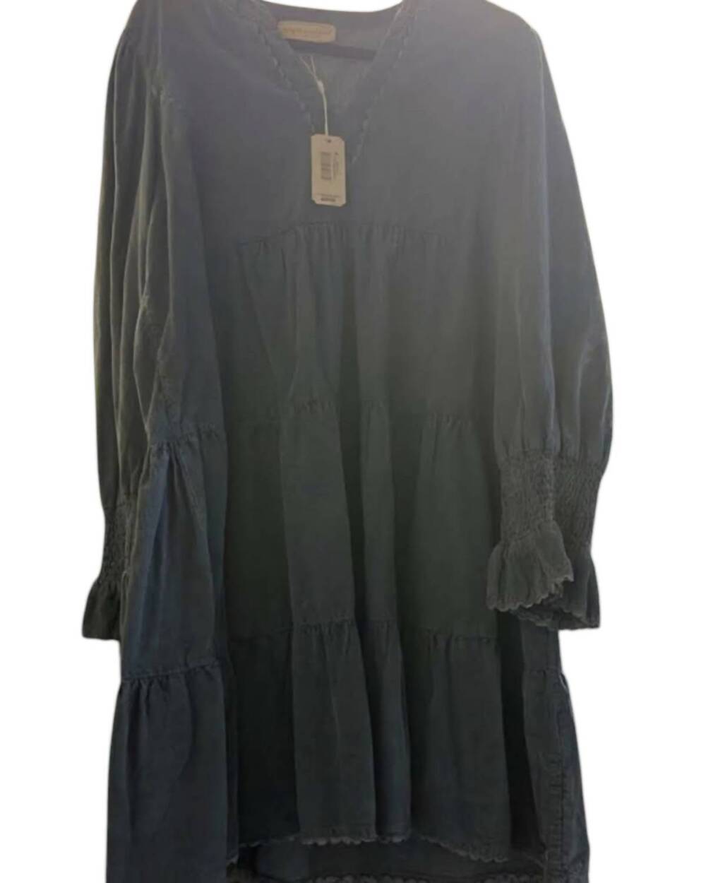NEW SIMPLY SOUTHERN women's corduroy long sleeve dress in blue